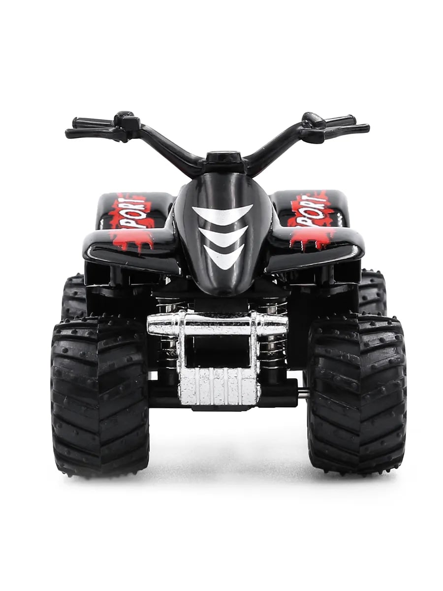 Металлический квадроцикл KinsFun 1:36 «Smart ATV» KT3506D, инерционный / Черный