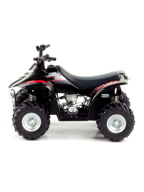 Металлический квадроцикл KinsFun 1:36 «Smart ATV» KT3506D, инерционный / Черный