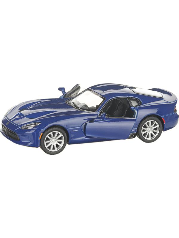 Металлическая машинка Kinsmart 1:36 «2013 Dodge SRT Viper GTS» KT5363D, инерционная / Синий