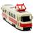 Металлический трамвай 1:87 «Tatra T3SU» XL80188-6L, 18,5 см., инерционный, звук, свет / Красный