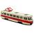 Металлический трамвай 1:87 «Tatra T3SU» XL80188-6L, 18,5 см., инерционный, звук, свет / Красный
