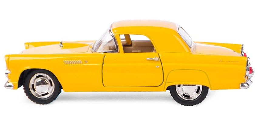 Машинка металлическая Kinsmart 1:36 «1955 Ford Thunderbird» KT5319D инерционная / Желтый