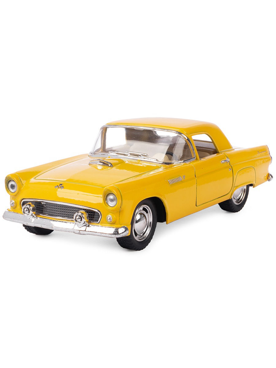 Машинка металлическая Kinsmart 1:36 «1955 Ford Thunderbird» KT5319D инерционная / Желтый