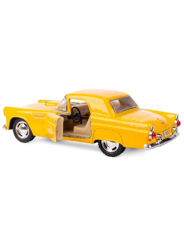 Машинка металлическая Kinsmart 1:36 «1955 Ford Thunderbird» KT5319D инерционная / Желтый