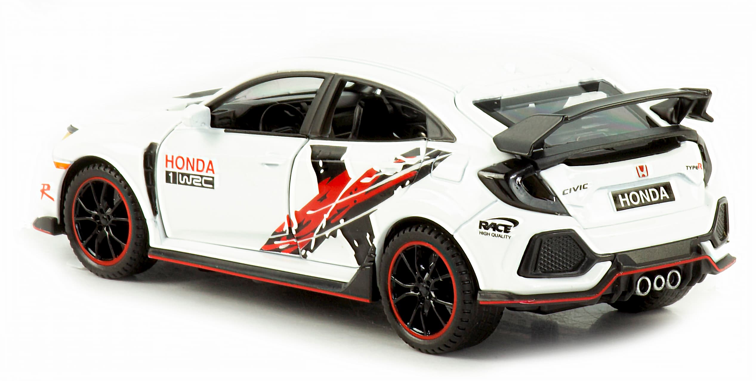 Металлическая машинка Jiaye Model 1:32 «Honda Civic Type R» 32571, 15 см., звук, свет, инерционная / Микс