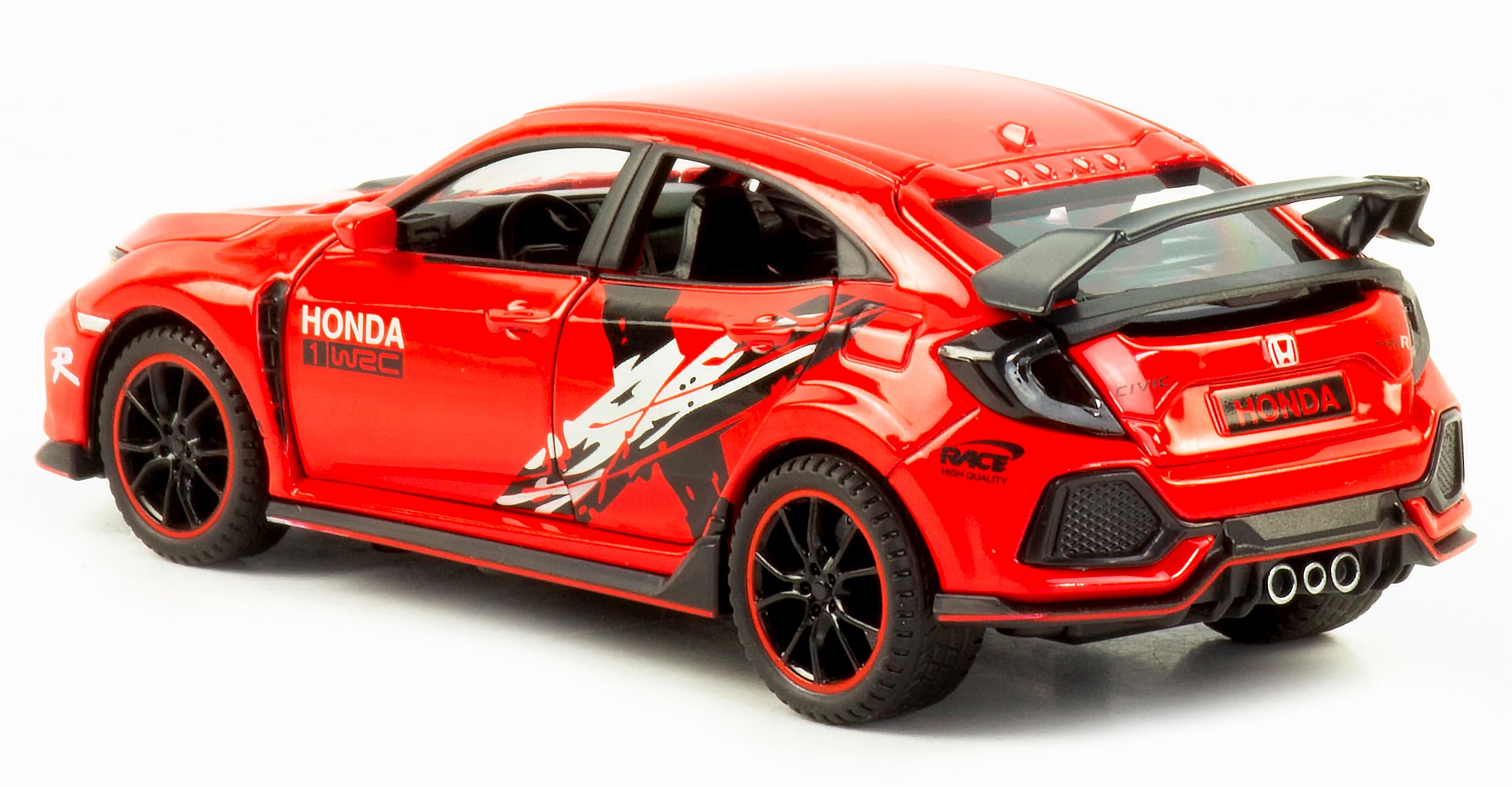 Металлическая машинка Jiaye Model 1:32 «Honda Civic Type R» 32571, 15 см., звук, свет, инерционная / Микс