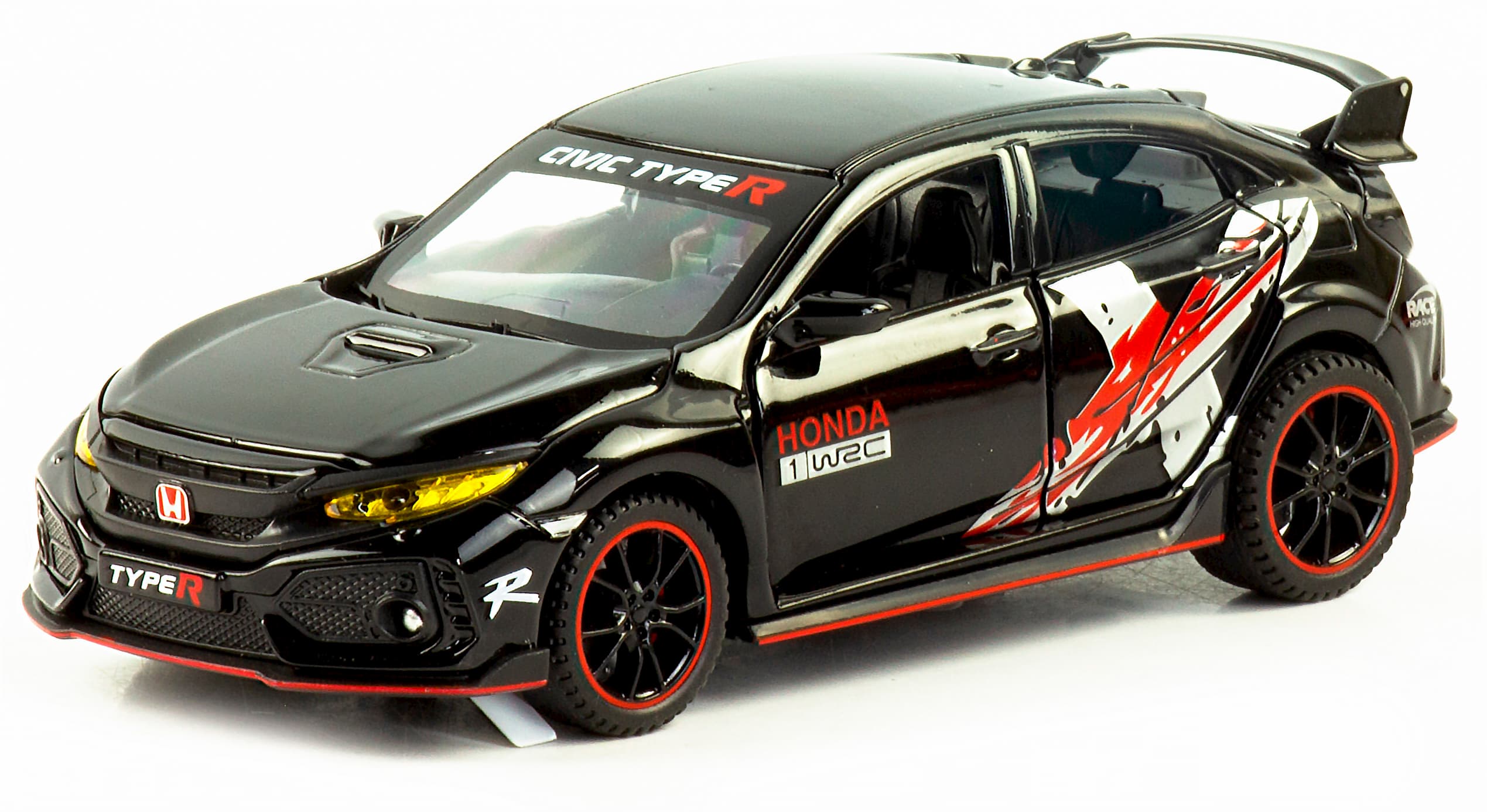 Металлическая машинка Jiaye Model 1:32 «Honda Civic Type R» 32571, 15 см., звук, свет, инерционная / Микс