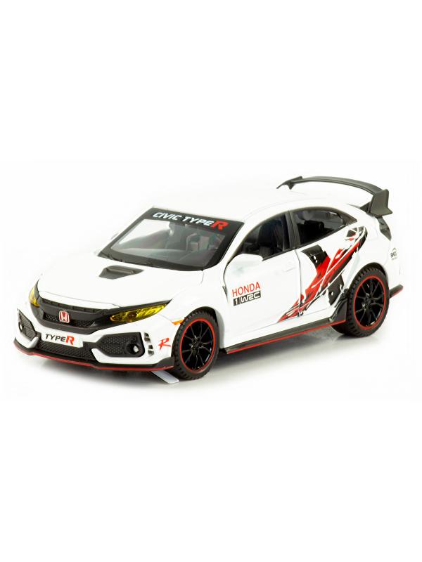 Металлическая машинка Jiaye Model 1:32 «Honda Civic Type R» 32571, 15 см., звук, свет, инерционная / Микс