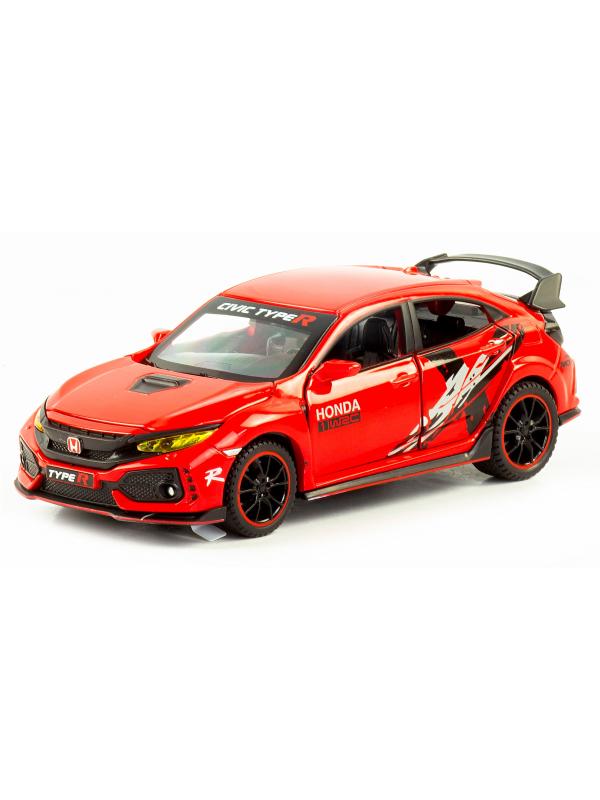 Металлическая машинка Jiaye Model 1:32 «Honda Civic Type R» 32571, 15 см., звук, свет, инерционная / Микс