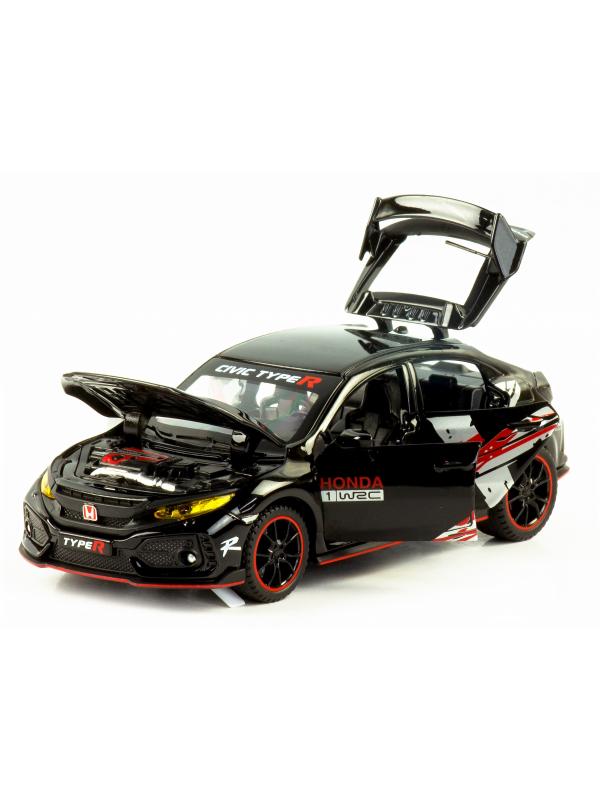 Металлическая машинка Jiaye Model 1:32 «Honda Civic Type R» 32571, 15 см., звук, свет, инерционная / Микс