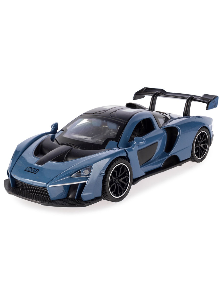 Металлическая машинка Newao Model 1:32 «Mclaren Senna» 15 см. 3216B инерционная, свет, звук / Синий