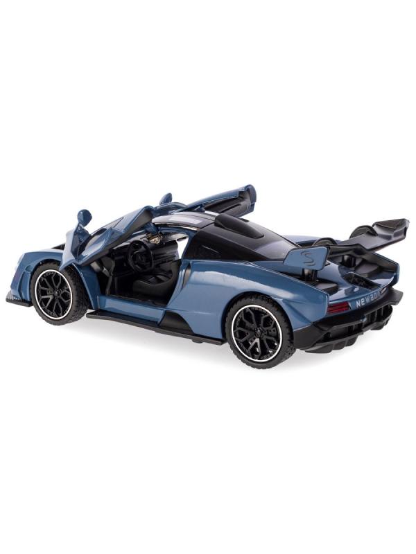 Металлическая машинка Newao Model 1:32 «Mclaren Senna» 15 см. 3216B инерционная, свет, звук / Синий