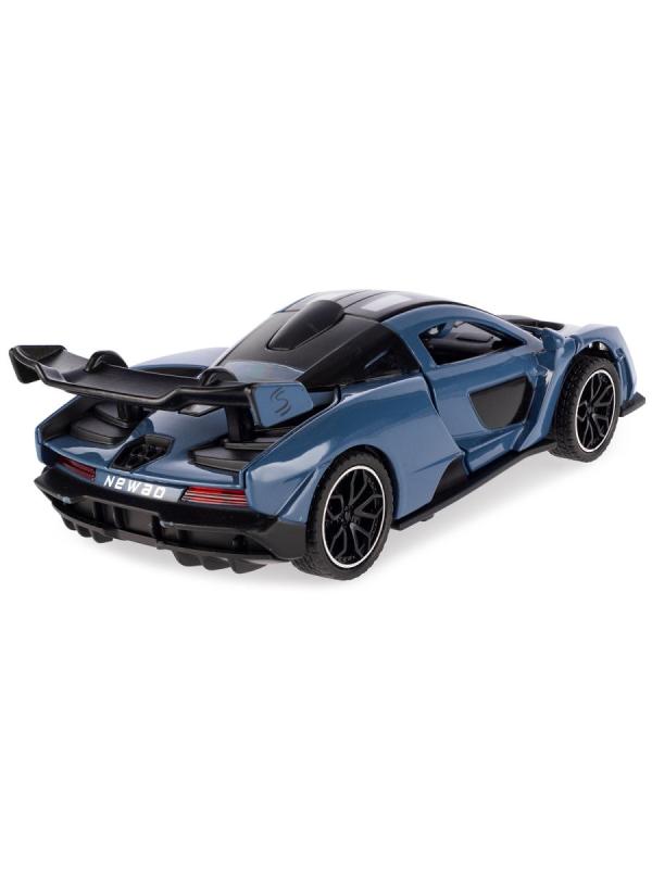 Металлическая машинка Newao Model 1:32 «Mclaren Senna» 15 см. 3216B инерционная, свет, звук / Синий