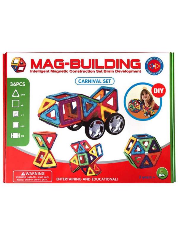 Магнитный конструктор MAG-BUILDING / 36 деталей