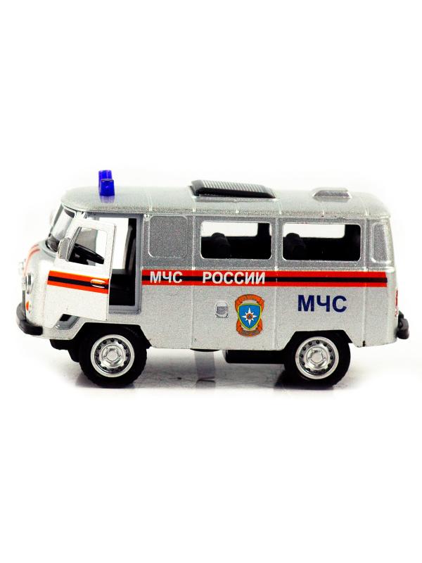 Металлическая машинка 1:32 «Микроавтобус УАЗ Буханка 39625: Служебный» 12 см. 189P-12D, инерционная, свет, звук / Микс