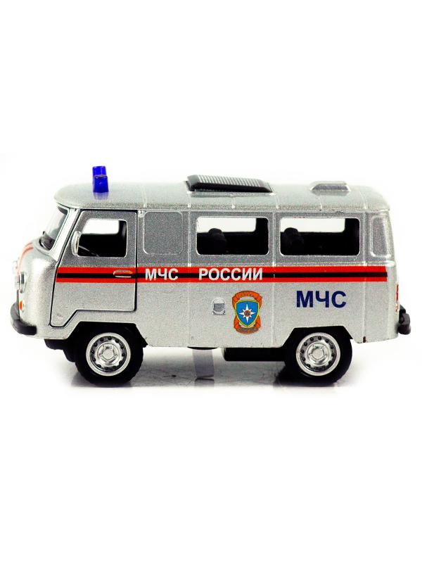 Металлическая машинка 1:32 «Микроавтобус УАЗ Буханка 39625: Служебный» 12 см. 189P-12D, инерционная, свет, звук / Микс