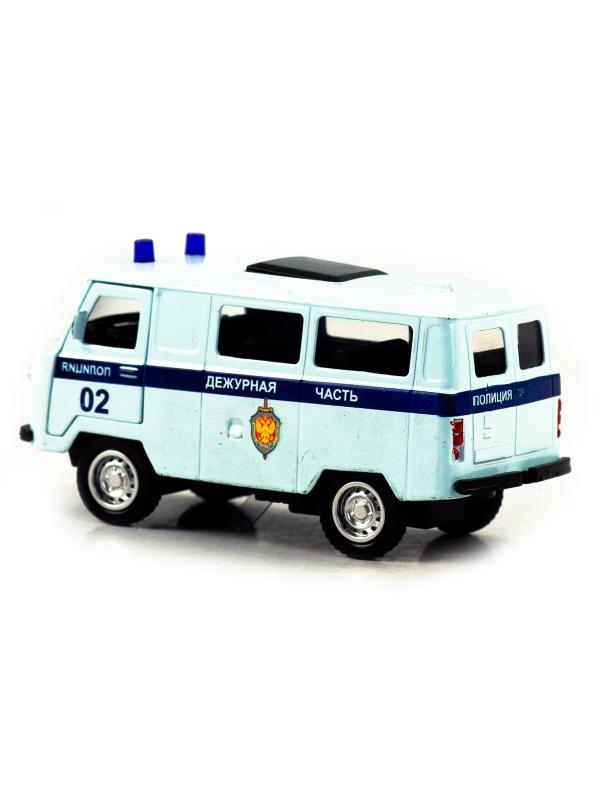 Металлическая машинка 1:32 «Микроавтобус УАЗ Буханка 39625: Служебный» 12 см. 189P-12D, инерционная, свет, звук / Микс