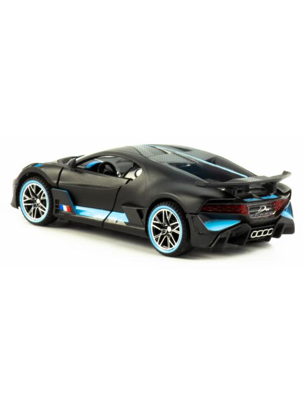 Металлическая машинка XLG 1:32 «Bugatti Divo» M929C инерционная, свет, звук / Черный