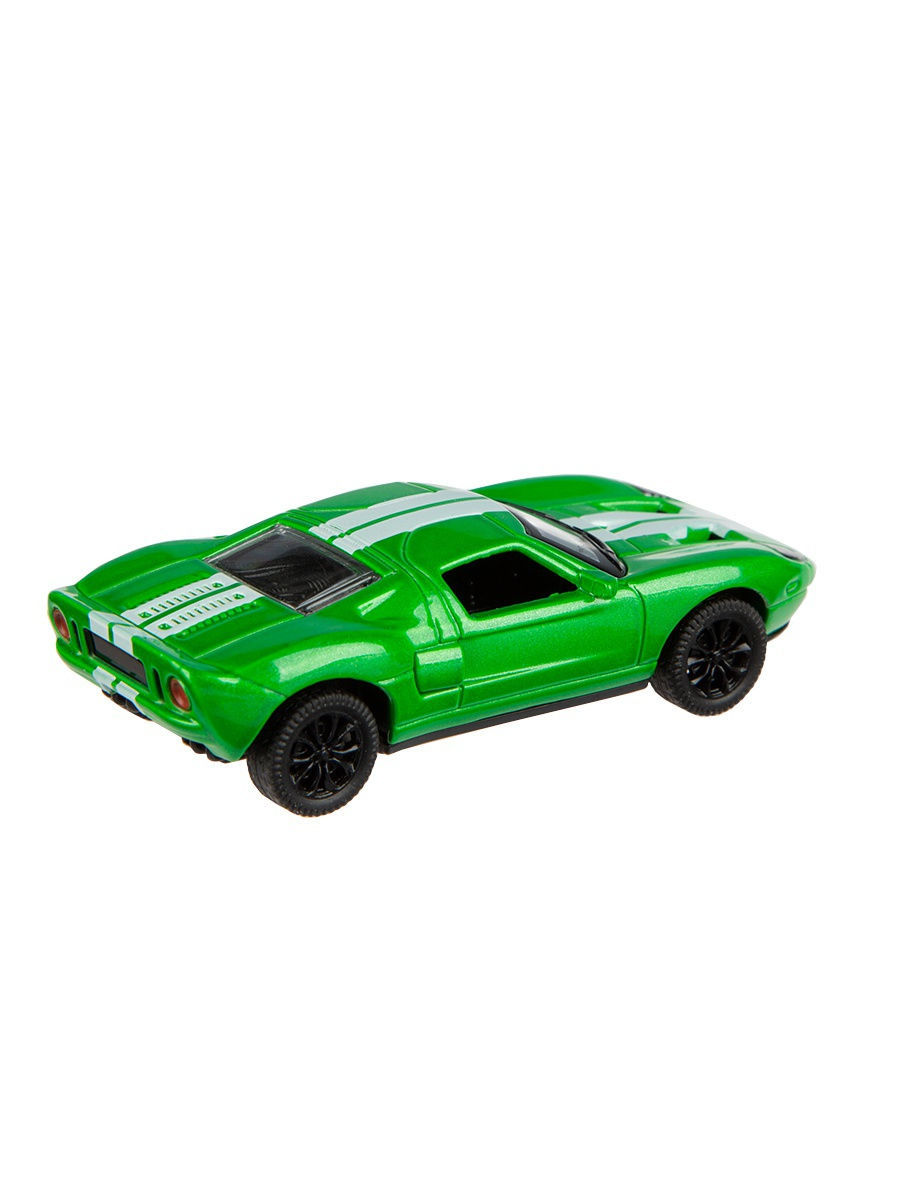 Металлическая машинка Play Smart 1:64 «Ford GT» 6590D Автопарк, инерционная / Зеленый