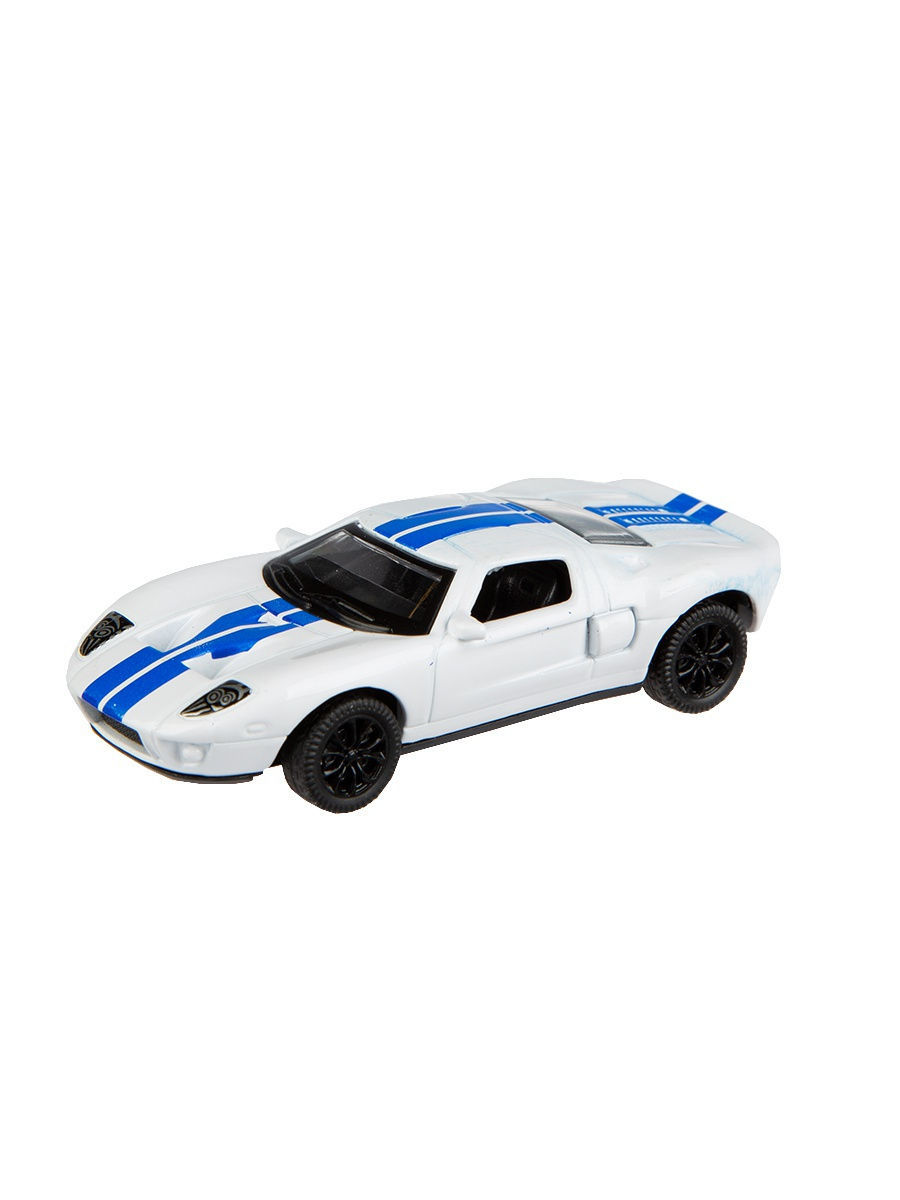 Металлическая машинка Play Smart 1:64 «Ford GT» 6590D Автопарк, инерционная / Белый