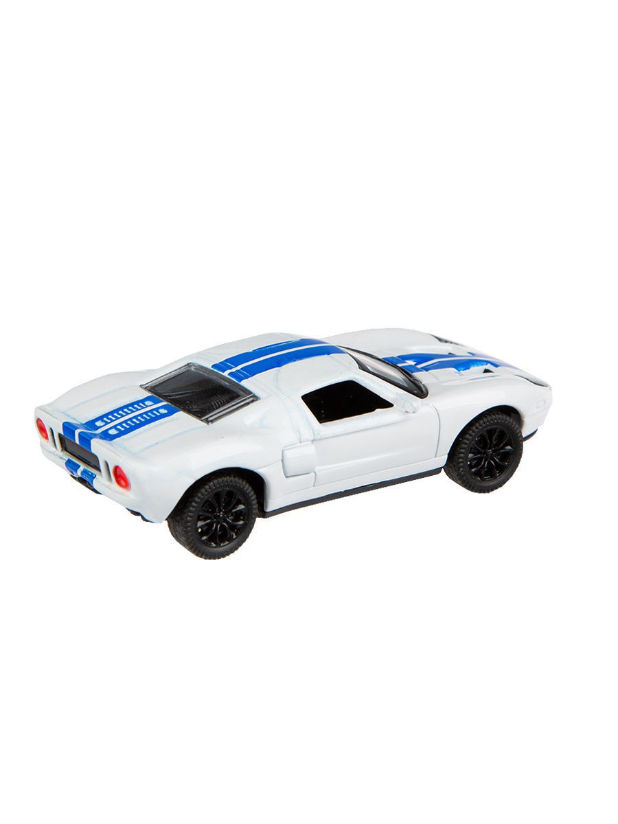 Металлическая машинка Play Smart 1:64 «Ford GT» 6590D Автопарк, инерционная / Белый