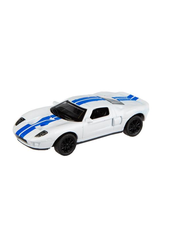 Металлическая машинка Play Smart 1:64 «Ford GT» 6590D Автопарк, инерционная / Белый