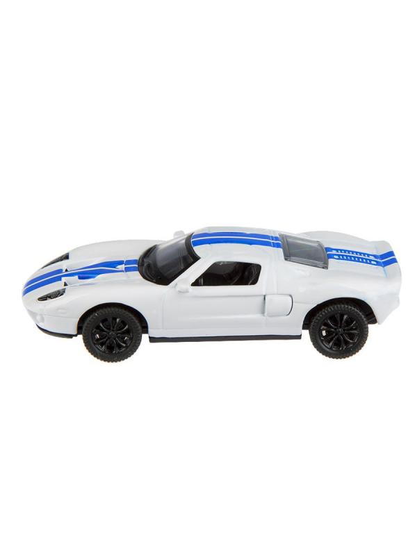 Металлическая машинка Play Smart 1:64 «Ford GT» 6590D Автопарк, инерционная / Белый