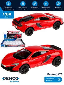 Металлическая машинка Play Smart 1:64 «Mclaren GT» 6590D Автопарк, инерционная / Красный