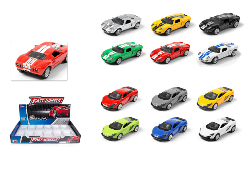 Металлическая машинка Play Smart 1:64 «Mclaren GT» 6590D Автопарк, инерционная / Серебристый