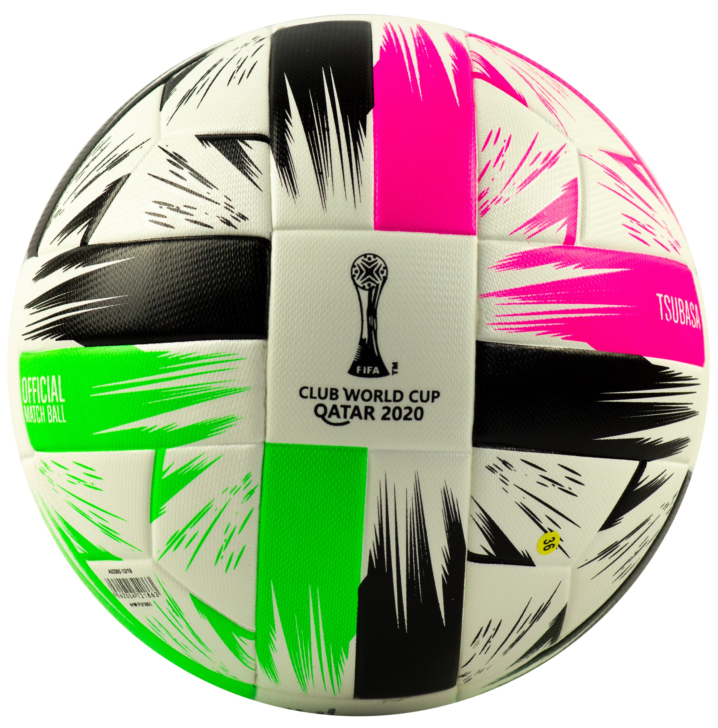 Футбольный мяч «Club World Cup Qatar 2020» F33940, размер 5, 16 панелей / Розово-зеленый