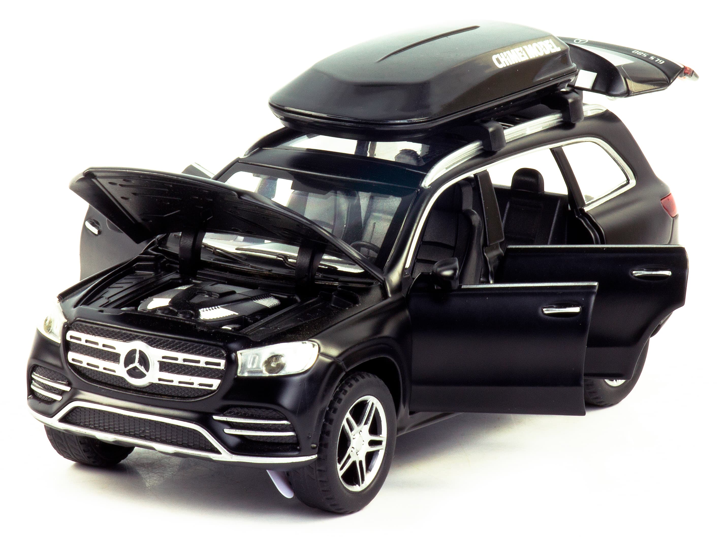 Металлическая машинка ChiMei Model 1:32 «Mercedes-Benz GLS 580 с автобоксом» CM304, инерционная, свет, звук / Черный