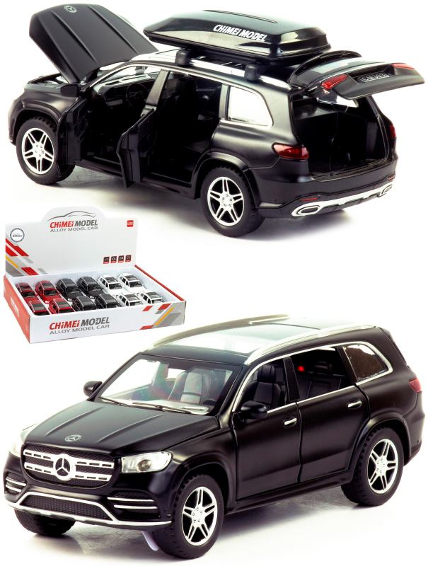 Металлическая машинка ChiMei Model 1:32 «Mercedes-Benz GLS 580 с автобоксом» CM304, инерционная, свет, звук / Черный