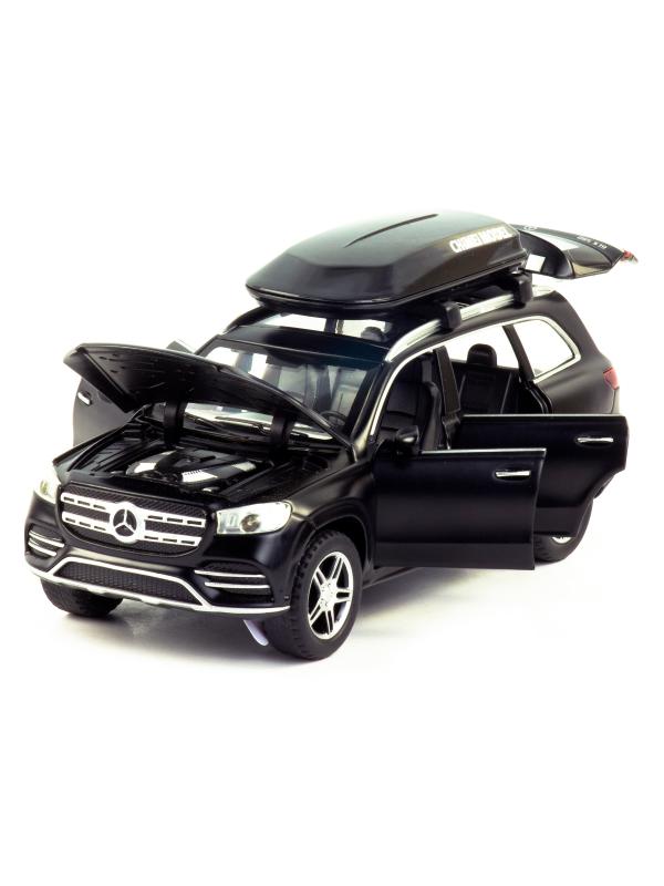 Металлическая машинка ChiMei Model 1:32 «Mercedes-Benz GLS 580 с автобоксом» CM304, инерционная, свет, звук / Черный