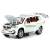 Металлическая машинка Che Zhi 1:24 «Toyota Land Cruiser Prado» CZ124A, 21 см., инерционная, свет, звук / Белый