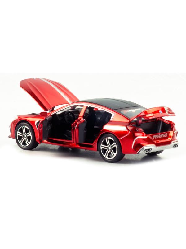 Металлическая машинка ChiMei Model 1:32 «BMW M8 Manhart» 16 см. CM308, инерционная, свет, звук / Красный