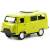 Металлическая машинка 1:32 «Микроавтобус УАЗ Буханка 39625» 12 см. 189-12D, инерционная, свет, звук / Зеленый
