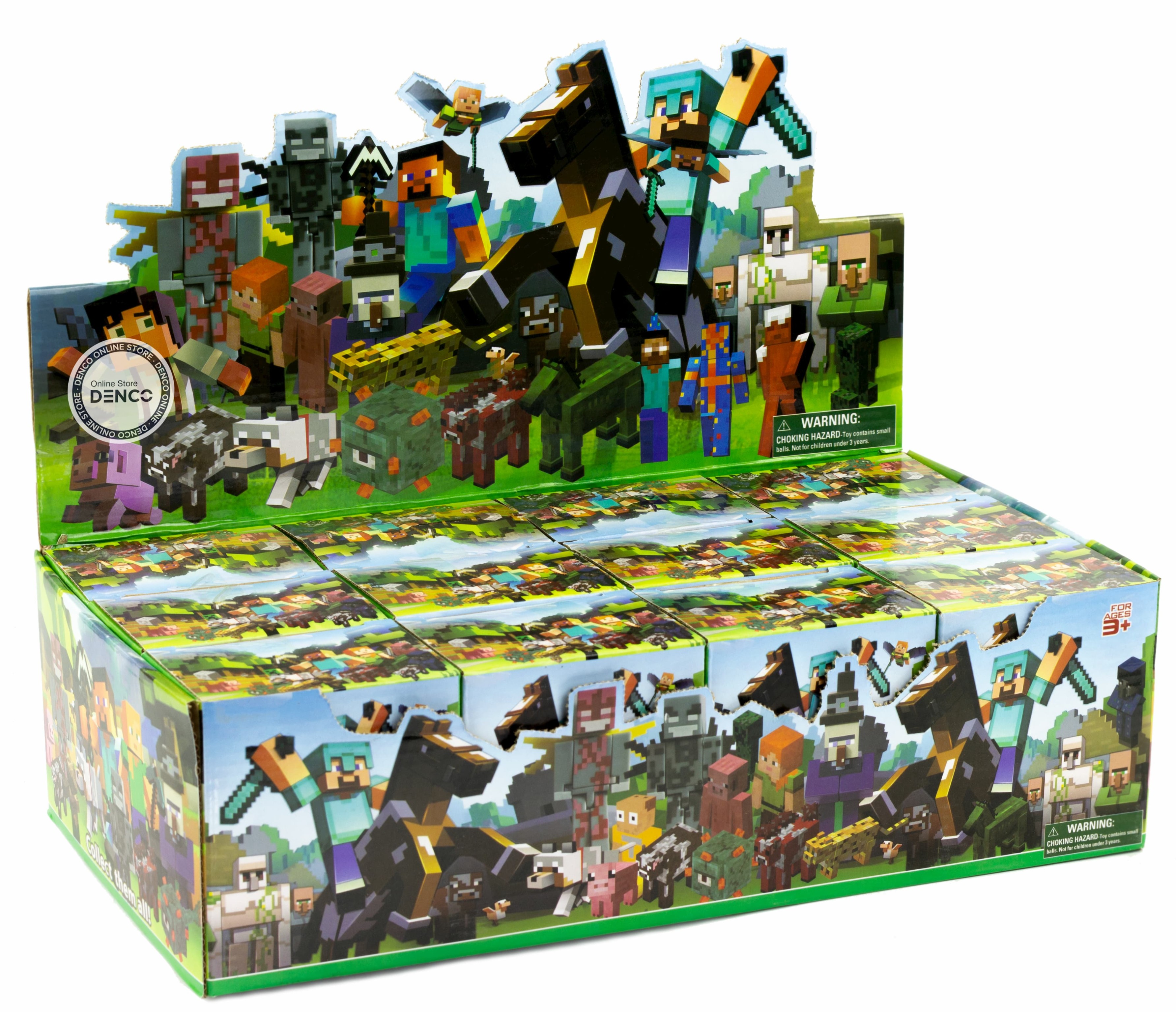 Набор Фигурок Minecraft Craftables Blind Box с карточками 48128, 8 см. / 12 шт.