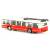 Металлический троллейбус 1:32 «ЛиАЗ 5430-А16» 17 см. 1811-12D инерционный, свет, звук / Красный
