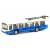 Металлический троллейбус 1:32 «ЛиАЗ 5430-А16» 17 см. 1811-12D инерционный, свет, звук / Синий