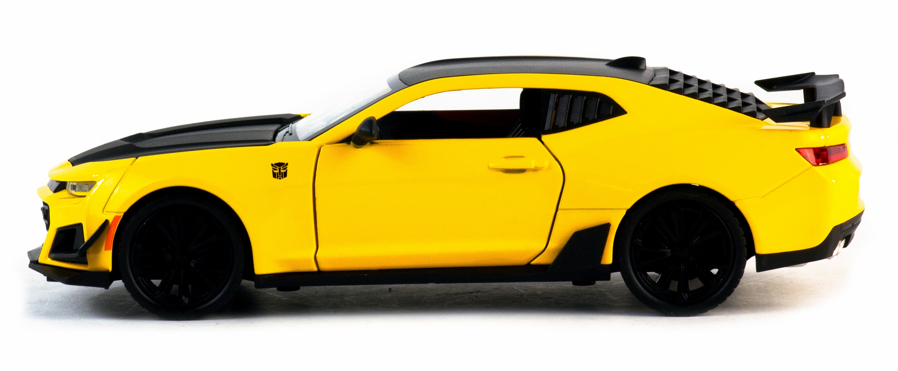 Металлическая машинка Che Zhi 1:24 «Chevrolet Camaro» CZ126A, инерционная, свет, звук / Желтый