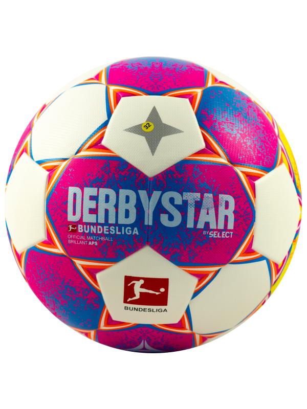 Футбольный мяч «DERBYSTAR FB Bundesliga Brillant APS v21» размер 5, 32 панели, F33951 / Розовый