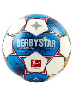 Футбольный мяч «DERBYSTAR FB Bundesliga Brillant APS v21» размер 5, 32 панели, F33945 / Сине-оранжевый