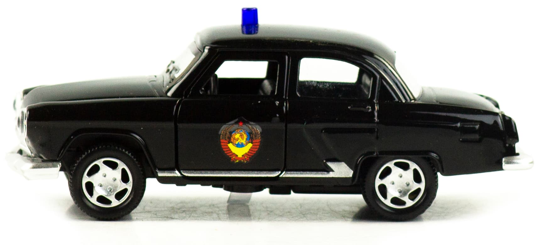 Машинка металлическая 1:32 «GAZ-21 Volga: Служебная» 1823P-1824P-12D, инерционная, свет, звук / Черный