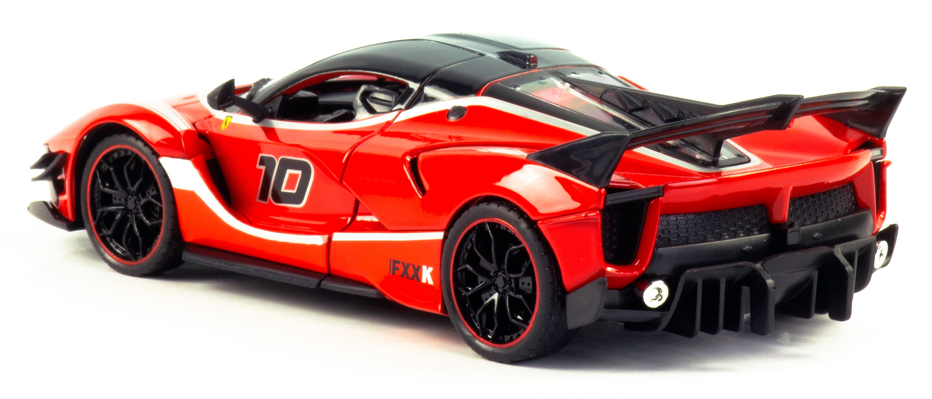 Металлическая машинка HengTeng 1:24 «Ferrari FXXK» 53522-23A, 20 см., инерционная, свет, звук / Красный