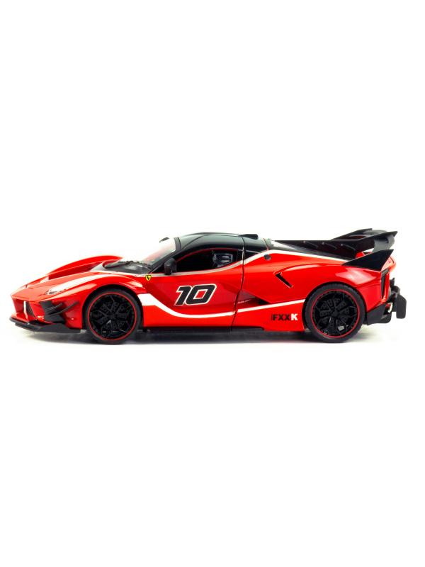 Металлическая машинка HengTeng 1:24 «Ferrari FXXK» 53522-23A, 20 см., инерционная, свет, звук / Красный