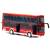 Металлический двухэтажный автобус Yeading 1:48 «BUS-Security» 20 см. 6632А инерционный, свет, звук / Красный