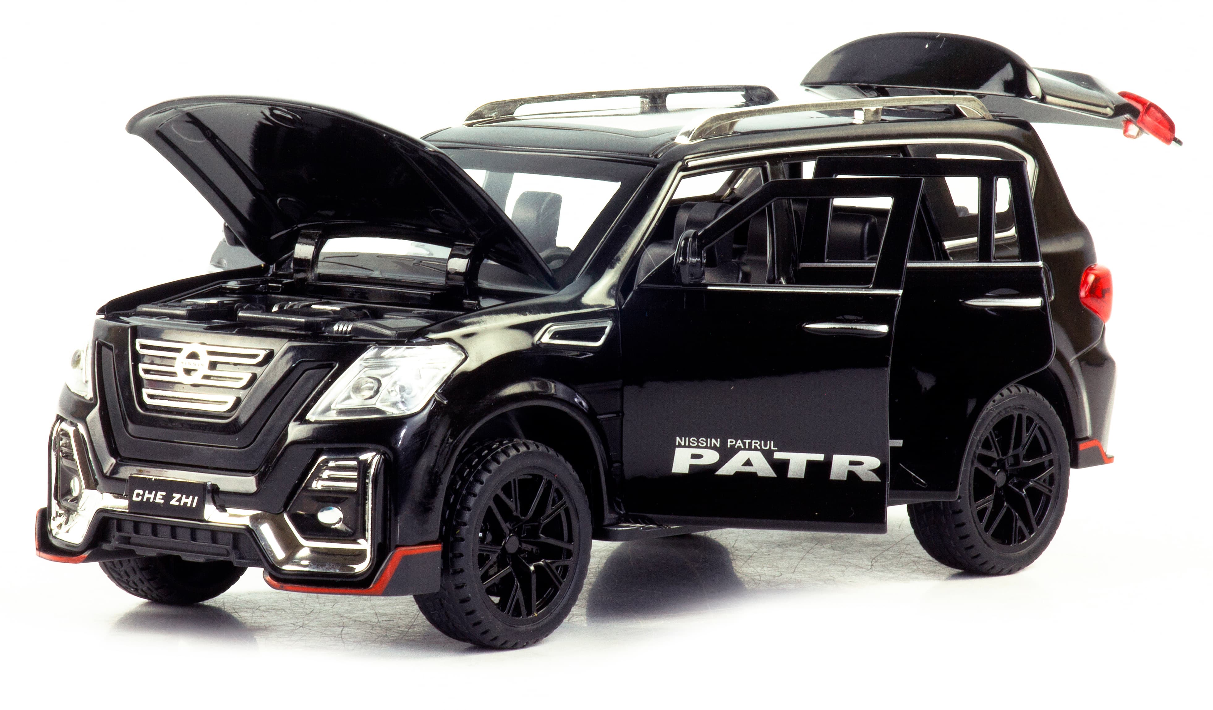 Металлическая машинка Che Zhi 1:24 «Nissan Patrol» 21 см. CZ136A инерционная, свет, звук / Микс