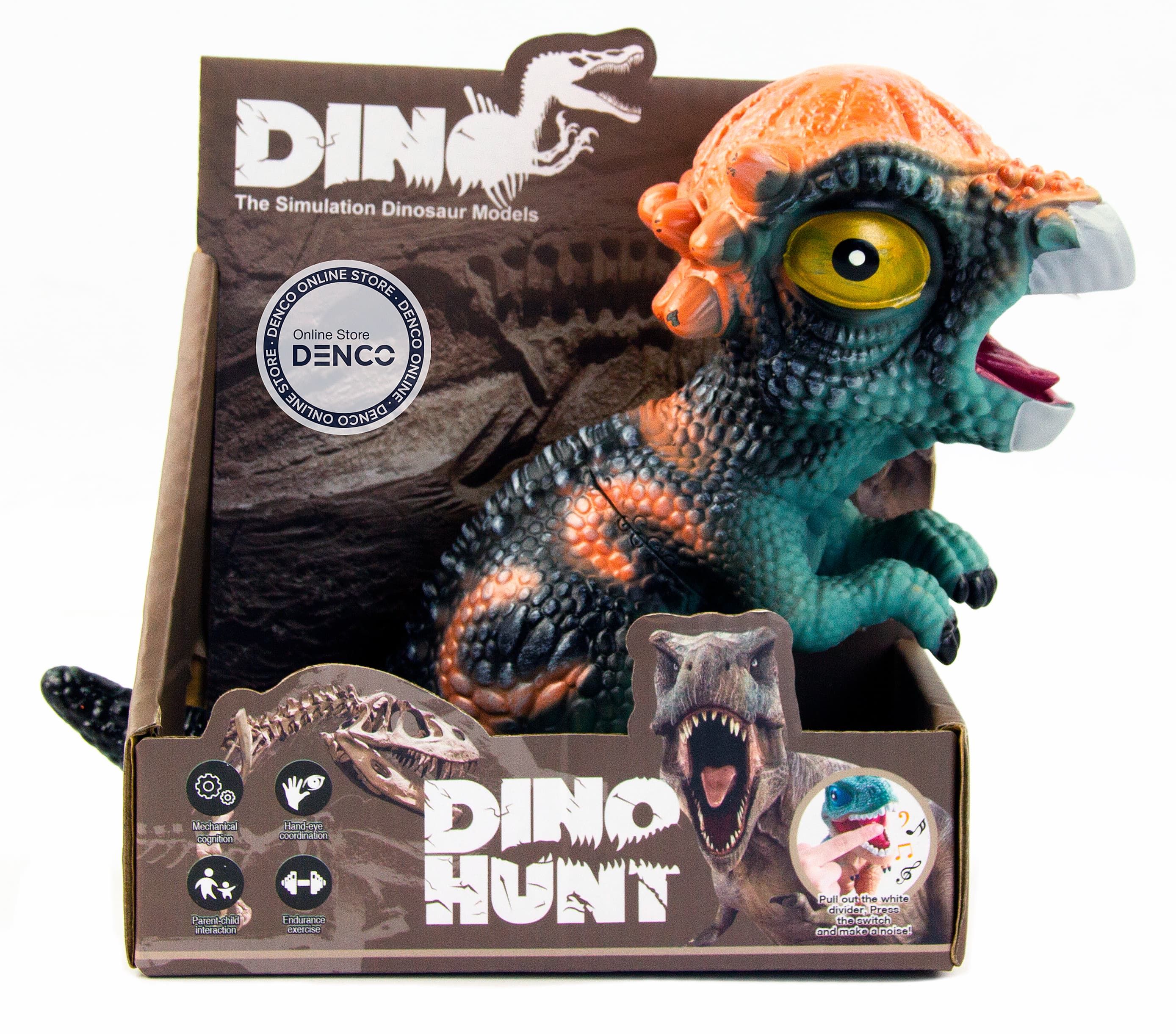 Фигурка резинового динозавра «Dino Hunt» 1888 со звуком 1 шт. / Микс