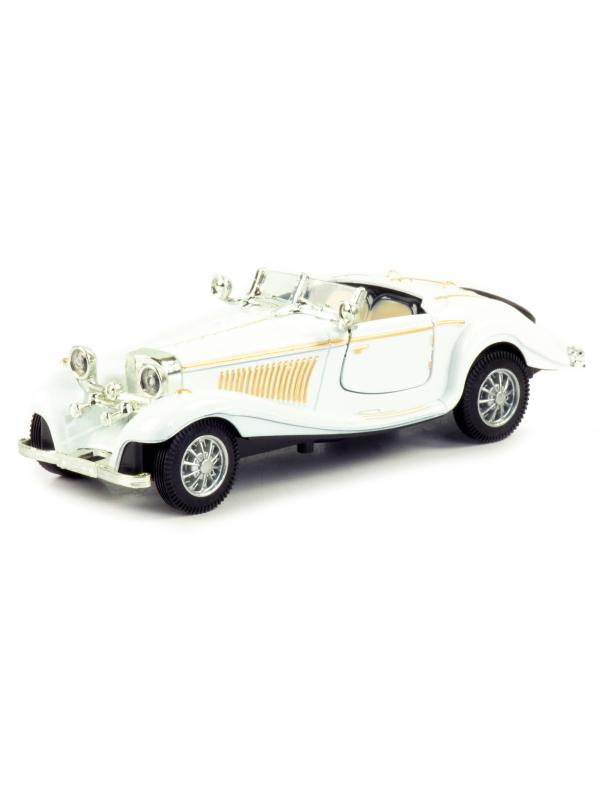 Машинка металлическая Ming Ying 66 1:28 «Классический Ретро автомобиль» MY66-Q20 16,8 см., инерционная, свет, звук / Белый