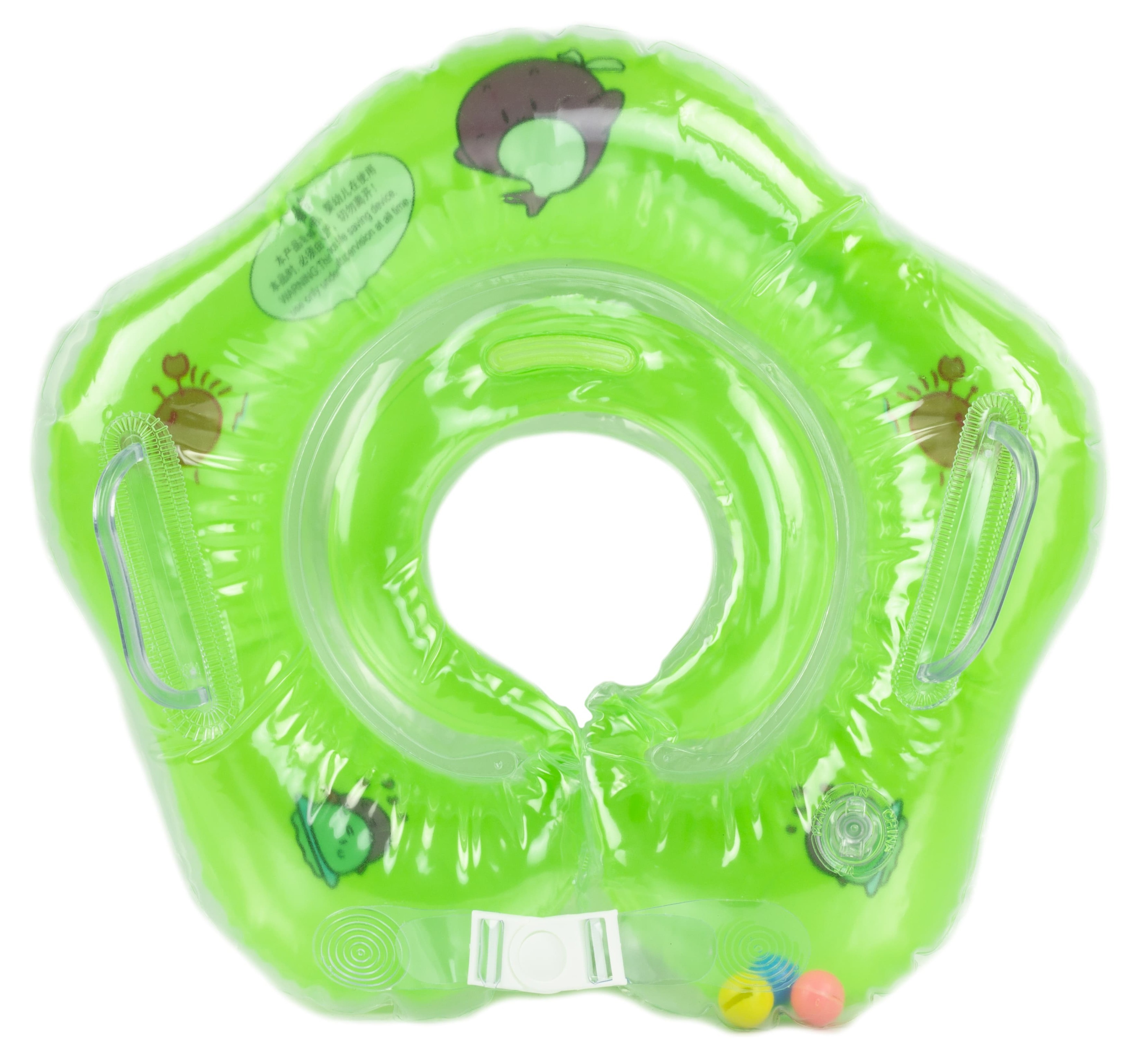 Круг надувной на шею для купания новорожденных и малышей «Подводный мир» 2043 / Зеленый